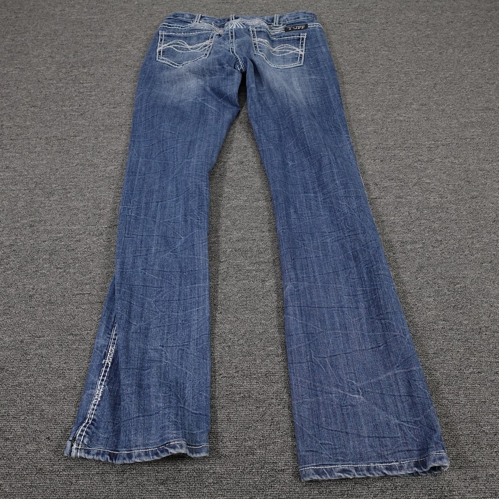 Cowgirl Tuff Co Freedom Jeans Womens 28 Blue Medium Wash Mid Rise Bootcut 28x35 - Picture 5 of 10